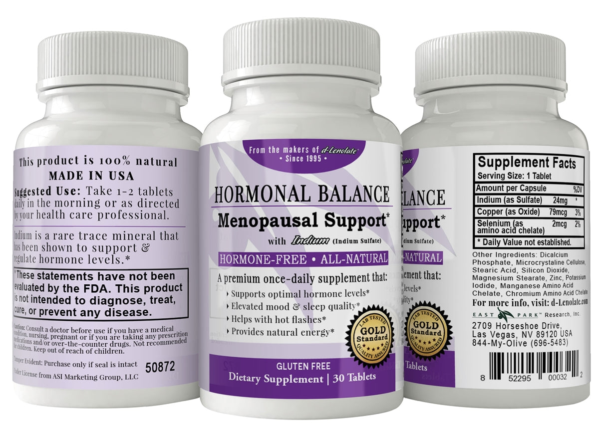 Hormonal Balance Menopausal Support with Indium, 30ct Tablets - Wellness Works